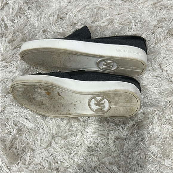 Michael Kors Black Grey and Silver Sneakers with Jeweled Clusters Size 10 / 41 - Picture 5 of 6